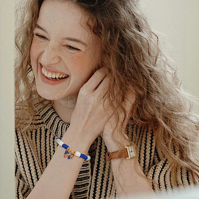 Набор для самостоятельного изготовления браслета на тему дня независимости DIY-FH0006-53-1