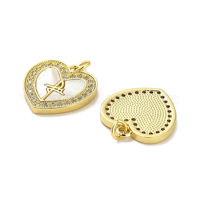 Латунные микропаве прозрачные подвески с фианитом KK-K365-04E-G-1