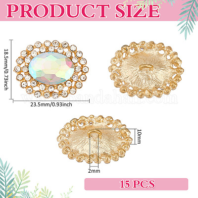 15 шт. пуговицы из цинкового сплава с 1 отверстиями BUTT-MA0001-13C-1