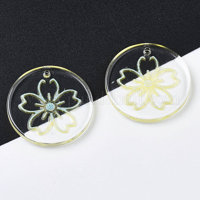 Прозрачные смоляные подвески RESI-N030-004E-1