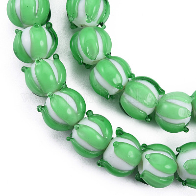 Бусы лэмпворк ручной работы LAMP-N021-44A-1