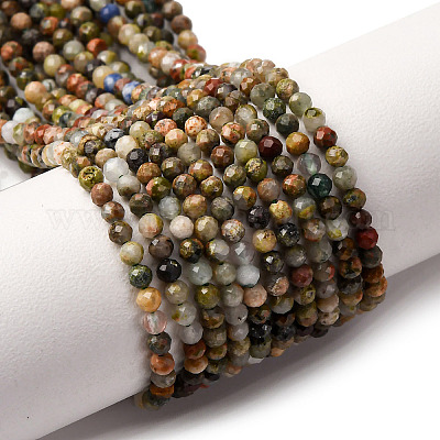Природные Unakite бисер нитей G-L629-B06-2mm-1