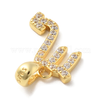 925 подвеска из стерлингового серебра с микропаве из прозрачных кубических цирконий STER-Z012-06G-02-1