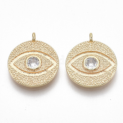 Латунные микро проложить кубического циркония подвески KK-S356-014G-NF-1