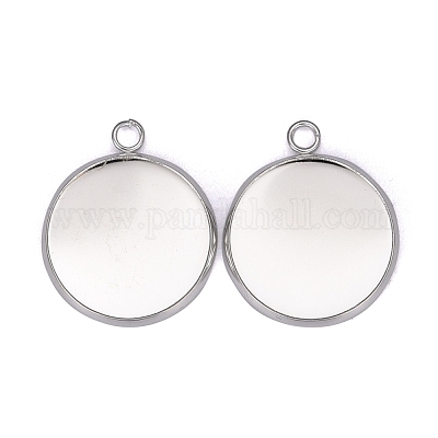 Оправы для подвесок из нержавеющей стали 304 в виде кабошонов STAS-F191-14S-F-1