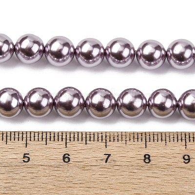 Гальванические оболочки жемчужные бусы пряди BSHE-G041-8mm-02-1