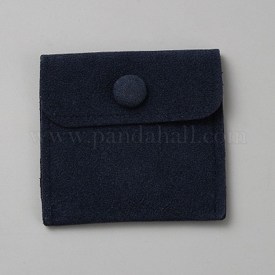 Квадратная бархатная шкатулка для драгоценностей с кнопкой CON-WH0088-77A-06-1