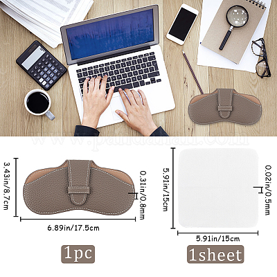 1шт чехол для очков из искусственной кожи AJEW-CN0002-38C-1