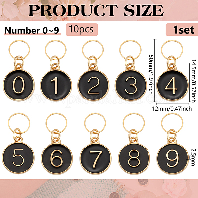 10 шт. сплав эмали кулон фиксирующие маркеры петель HJEW-BC00081-1