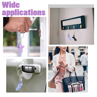 Наборы для изготовления брелока-медведя из непрозрачного акрила DIY-NB0008-02-1