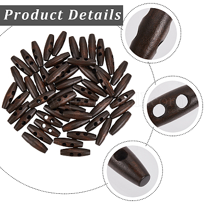 70 шт. пуговицы из натурального дерева WOOD-GF0002-29A-1