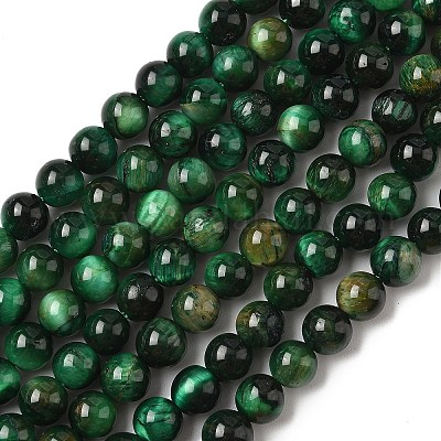 Окрашенные естественно тигровый глаз бисер пряди X-G-G102-A01-02-1