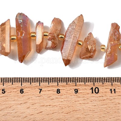 Гальванизировать природный кристалл кварца бусы пряди G-F800-B09-1