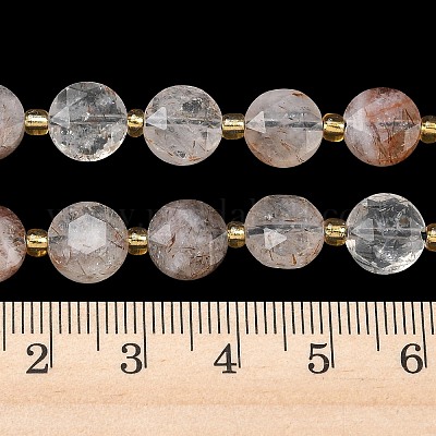 Нити бусин из рутилированного кварца из натурального черного золота&nbsp;G-C116-A182-02-1