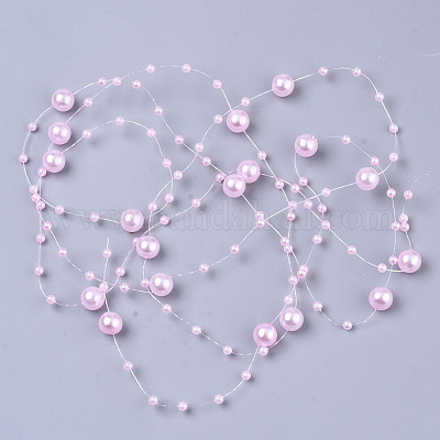 Абс пластика имитация жемчуга бисером отделка гирляндой SACR-T354-01D-1