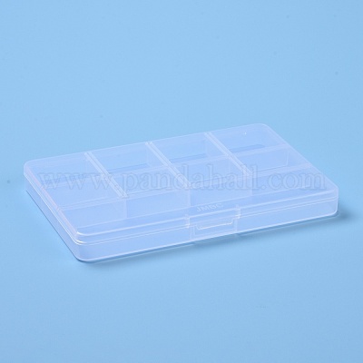 Прямоугольные полипропиленовые (полипропиленовые) контейнеры для хранения бусинок CON-S043-051-1
