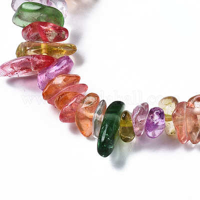 Унисекс синтетические кракле кварцевые бусины стрейч браслеты BJEW-S143-18-1-1