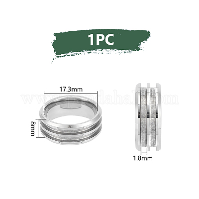 1 шт. рифленые оправы для колец из вольфрамовой стали&nbsp;RJEW-UN0002-93B-1