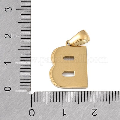 Подвески с алфавитом из натуральных белых ракушек STAS-M338-02G-B-1