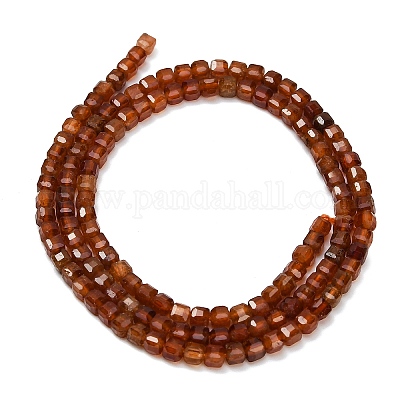Натуральный оранжевый гранатовый бисер пряди&nbsp;G-C262-C09-3mm-1