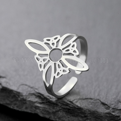 Регулируемые манжетные кольца из нержавеющей стали 304 RJEW-S628-03P-1