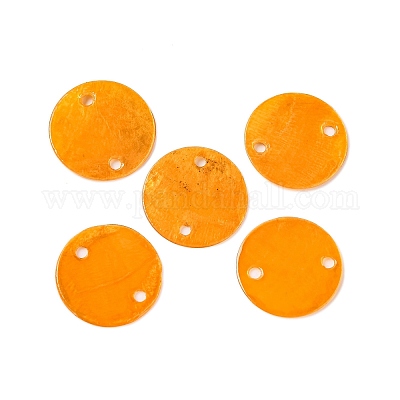 Окрашенные распылением натуральные подвески с соединителем оболочки Capiz BSHE-S304-18D-1