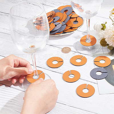 Подвески для бокалов из искусственной кожи AJEW-WH0513-74-1