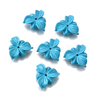 Синтетические бирюзовые бусины G-S390-04A-1