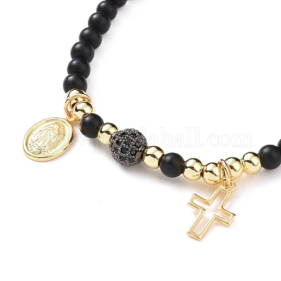 Комплекты браслетов из бусин натурального хаулита и окрашенного и нагретого черного агата BJEW-JB09045-1