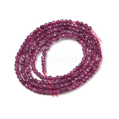 Натуральные рубиновые бисерные пряди&nbsp;G-K366-C09-2mm-1