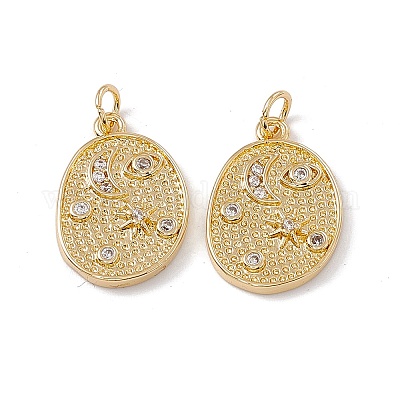 Латунные микро проложить кубического циркония подвески KK-E068-VC009-1