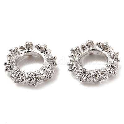 Стойки обшивки латунь микро проложить кубического циркония бусы KK-A186-01B-P-1