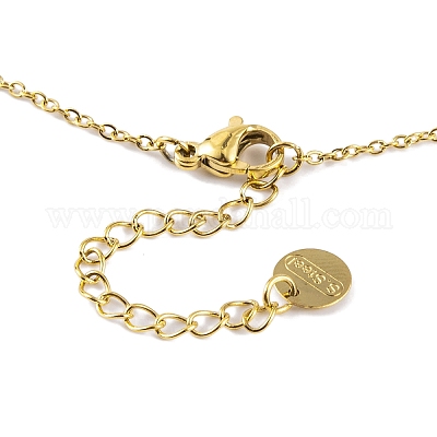 Комплекты серег-гвоздиков и ожерелий с подвесками из кубического циркония с ионным покрытием (IP) SJEW-M100-01B-G-1