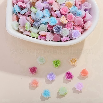 Кабошоны из непрозрачной смолы в виде цветка FIND-L019-02A-1