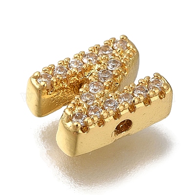 Покрытие стойки латунь микропаве прозрачные кубические циркониевые бусины KK-G500-30G-N-1