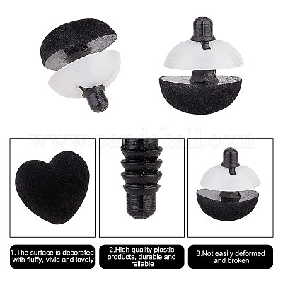 36 набор из 3-х видов сердечек с флокированными и пластиковыми носами для поделок FIND-GO0002-16B-1