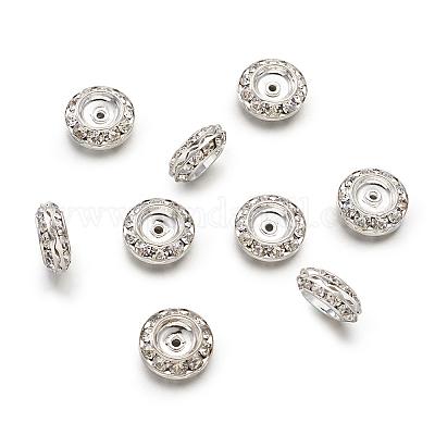 Латунные бусины со стразами  RB-TA0001-02C-1