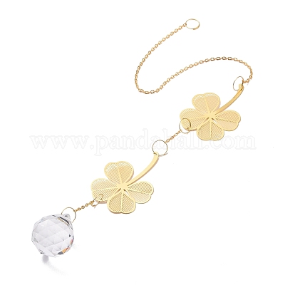 Кулон в виде ловца солнца из граненого стекла AJEW-A037-06G-1