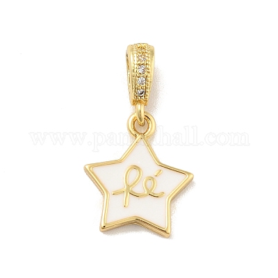 Латунные микро проложить кубического циркония подвески KK-B059-38G-C-1