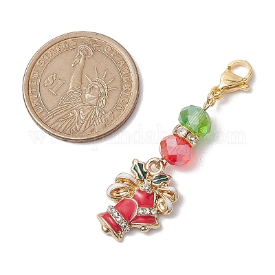 10 шт. рождественские украшения из эмалевого сплава HJEW-JM02534-1