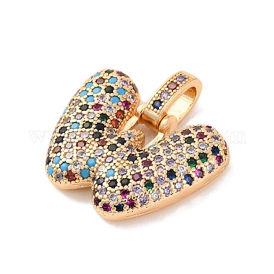 Латунные микро проложить кубического циркония подвески KK-C076-29W-G02-1