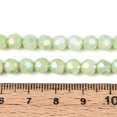 Антикоррозийные гальванические стеклянные бусины EGLA-T021-6mm-15-10-1