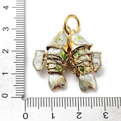 Латунные перегородчатые подвески KK-P251-A01-G-1