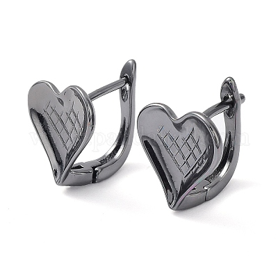 Silver 12MM Heart Hoop Earrings