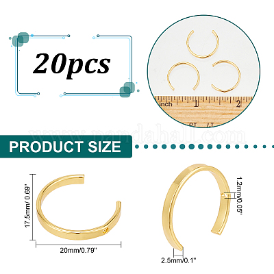 20 шт. латунная фурнитура для ушей KK-NB0003-44-1