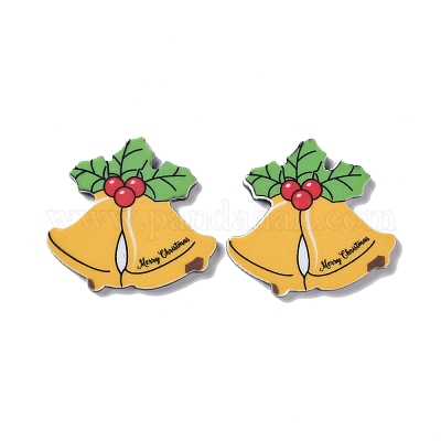 Акриловые кабошоны с принтом в рождественском стиле MACR-O045-01E-1