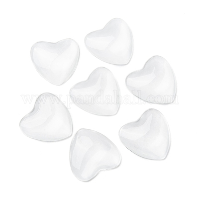 Полупрозрачные сердце кабошоны GGLA-R021-30mm-1