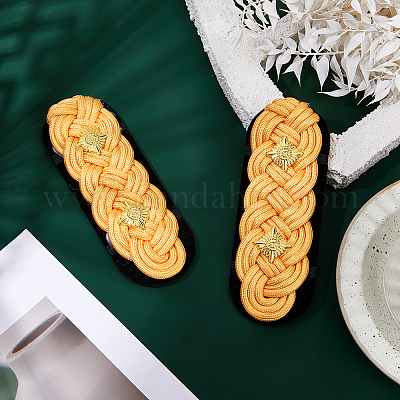 1 пара эполет из сплава и полиэстера DIY-FH0008-90A-1