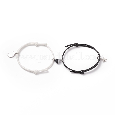 2Pcs Heart Couple Bracelet Set Magnetic Love Matching Magnet