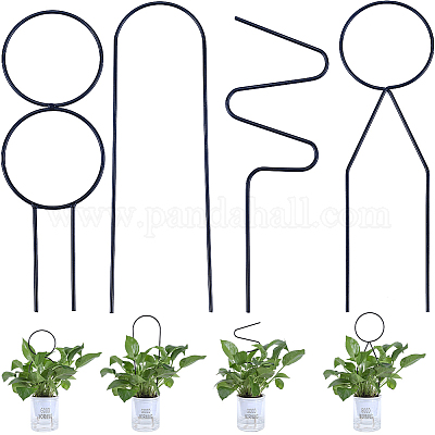 4 шт. 4 стиля железных опор для цветочных растений FIND-CN0001-62C-1